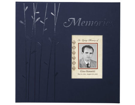 Navy photobook cover designed by MyBabbo. Cover displays portrait of man.